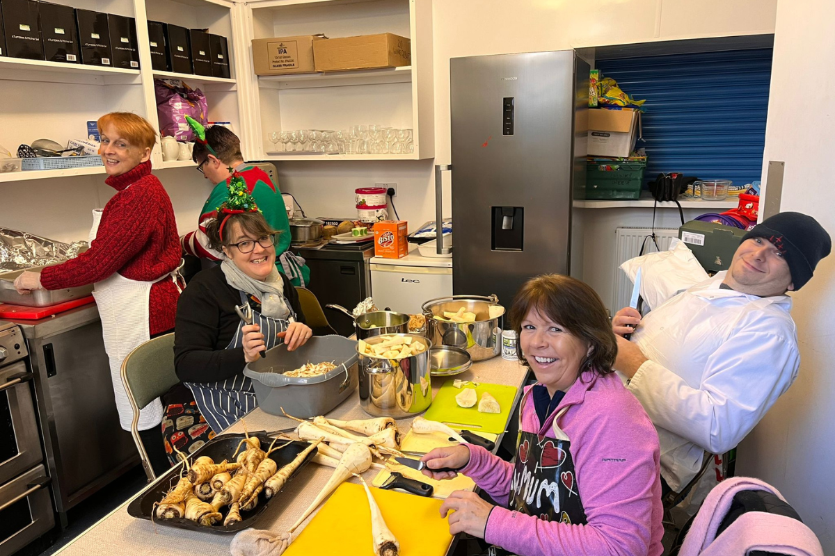 Volunteers help to prepare 120+ Christmas dinners
